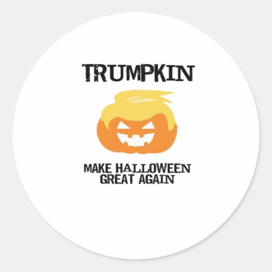 Halloween Trumpkin V3 Ronde Sticker (Voorkant)