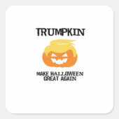 Halloween Trumpkin V3 Vierkante Sticker (Voorkant)