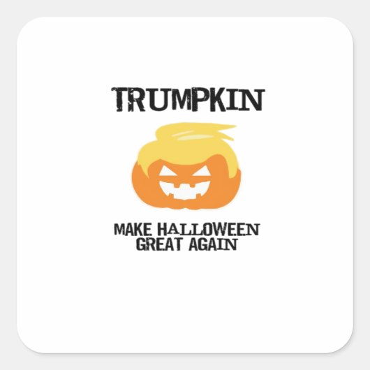 Halloween Trumpkin V3 Vierkante Sticker (Voorkant)