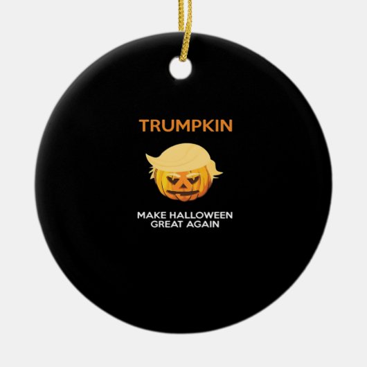 Halloween Trumpkin V4 Keramisch Ornament (Voorkant)