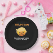 Halloween Trumpkin V4 Papieren Bordje (Feest)