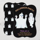 Halloween Trumpy & Munchy Ghosts Invitation Kaart (Voorkant / Achterkant)
