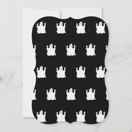 Halloween Trumpy & Munchy Ghosts Invitation Kaart (Achterkant)