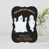 Halloween Trumpy & Munchy Ghosts Invitation Kaart (Staand voorkant)