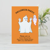 Halloween Trumpy & Munchy Ghosts Invitation Kaart (Staand voorkant)