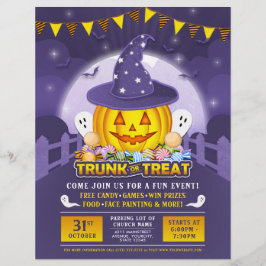 Halloween Trunk of Treat Cute Pumpkin Event Flyer