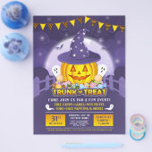 Halloween Trunk of Treat Cute Pumpkin Event Flyer (Enkel)