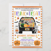 Halloween Trunk of Treat Invite Kaart (Voorkant)