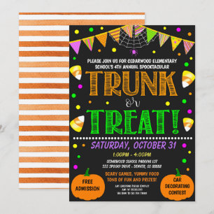 Halloween Trunk of Treat Invite Kaart