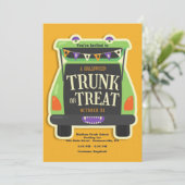 Halloween trunk of Treat Kaart (Staand voorkant)