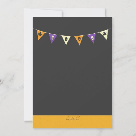 Halloween trunk of Treat Kaart (Achterkant)