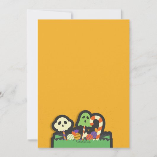 Halloween trunk of Treat Kaart (Achterkant)