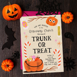 Halloween Trunk of Treat Party Uitnodiging