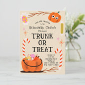 Halloween Trunk of Treat Party Uitnodiging (Staand voorkant)