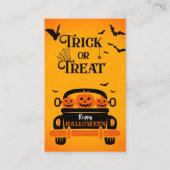Halloween Trunk of Treat Sponsor Insert 100 Cards Visitekaartje (Voorkant)