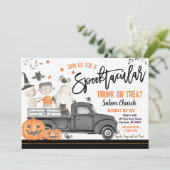Halloween Trunk of Treat uitnodiging (Staand voorkant)
