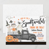 Halloween Trunk of Treat uitnodiging (Voorkant / Achterkant)