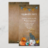 HALLOWEEN TUINFEEST FEESTDAGENKAART (Voorkant / Achterkant)