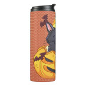 Halloween Tumbler Cat in Pumpkin Thermosbeker (Gedraaid links)