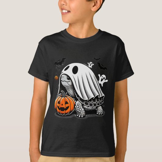 Halloween Turtle Ghost Pumpkin Costume Terran Tort T-shirt (Voorkant)