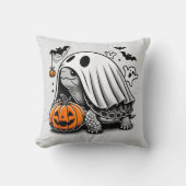 Halloween Turtle Ghost Pumpkin Terrapin Tortoise Kussen (Voorkant)