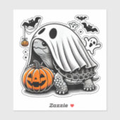 Halloween Turtle Ghost Pumpkin Terrapin Tortoise Sticker (Vel)