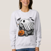 Halloween Turtle Ghost Pumpkin Terrapin Tortoise Trui (Voorkant)