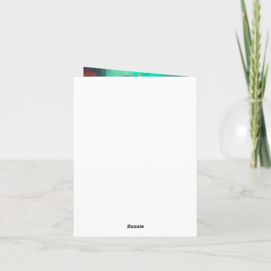 Halloween Tuxedo Cat met pompoenen eng Kaart (Achterkant)