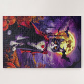 Halloween Tuxedo Cat Vampire Pumpkins eng Legpuzzel (Horizontaal)