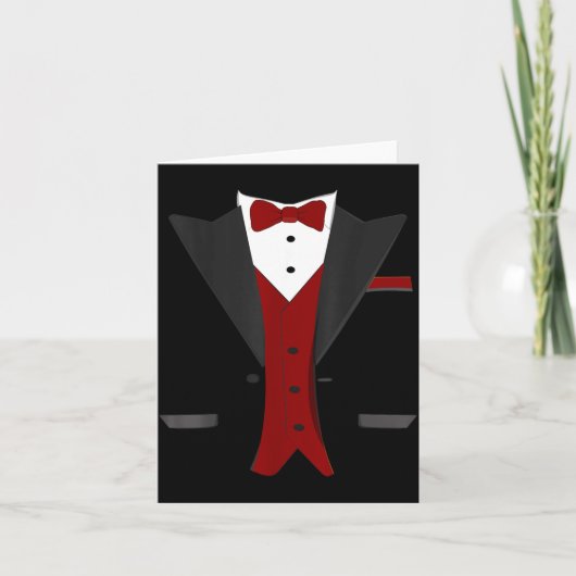 Halloween Tuxedo Kostuum - Grappig Pak Bruiloft Kaart (Voorkant)