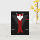 Halloween Tuxedo Kostuum - Grappig Pak Bruiloft Kaart (Gele Bloem)