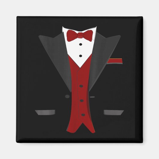 Halloween Tuxedo Kostuum - Grappig Pak Bruiloft Magneet (Voorkant)