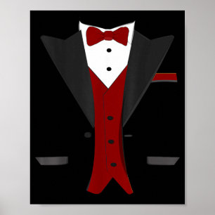 Halloween Tuxedo Kostuum - Grappig Pak Bruiloft Poster
