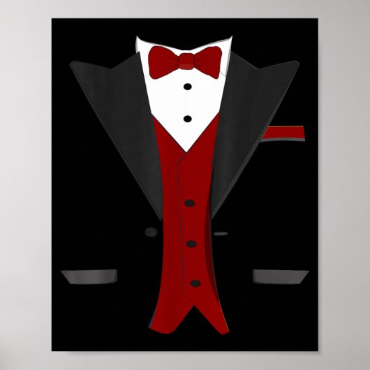 Halloween Tuxedo Kostuum - Grappig Pak Bruiloft Poster (Voorkant)
