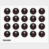Halloween Tuxedo Kostuum - Grappig Pak Bruiloft Ronde Sticker (Vel)