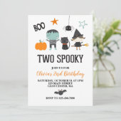 Halloween Twee Spooky Kids Verjaardag Kaart (Staand voorkant)