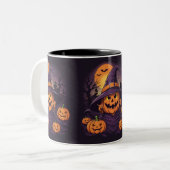Halloween- Tweekleurige Koffiemok (Voorkant links)