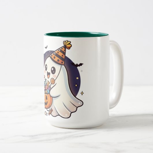 Halloween  tweekleurige koffiemok (Voorkant rechts)