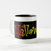 Halloween Tweekleurige Koffiemok (Voorkant links)