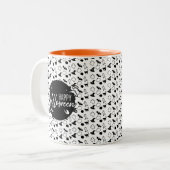 Halloween  tweekleurige koffiemok (Voorkant links)