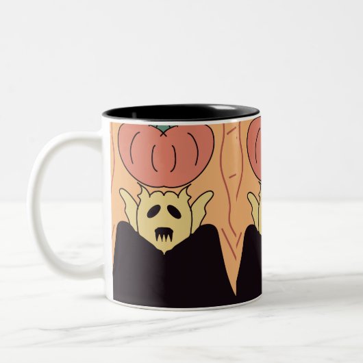 Halloween  tweekleurige koffiemok (Links)