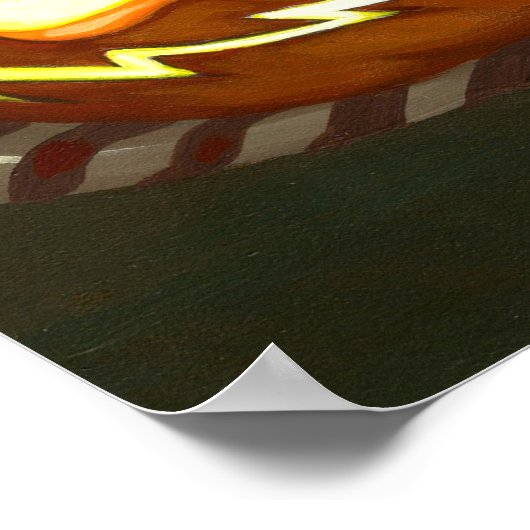 Halloween Twilight gothic fairy pumpkin Art Print (Hoek)