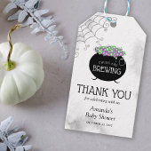 Halloween Twins Baby shower Witch Brew Bedankt Cadeaulabel