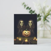 Halloween Twins Briefkaart (Staand voorkant)