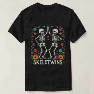 Halloween Twins Skeletwins Dansende Skeletten T-shirt