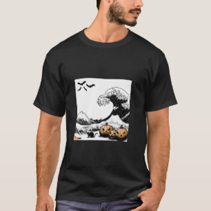 Halloween Twist in Hokusai's Great Wave T-Shirt