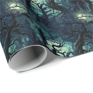 💀Halloween 🌲 "Twisted Midnight Grove" 🌲 Cadeaupapier