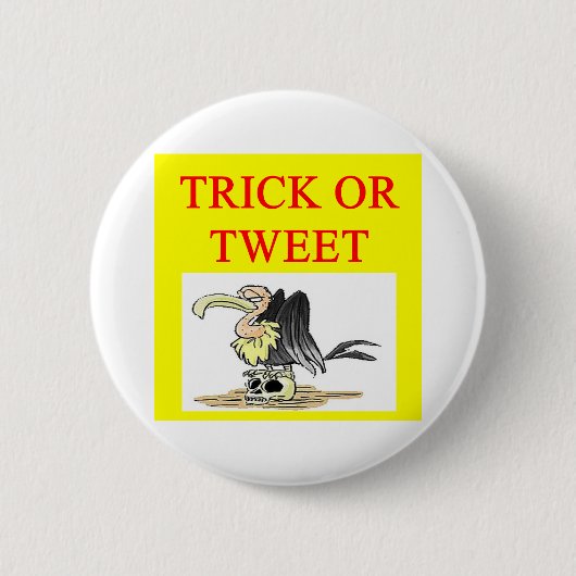 halloween twitter - grap ronde button 5,7 cm (Voorkant)