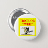 halloween twitter - grap ronde button 5,7 cm (Voorkant /achterkant)