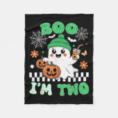 Halloween Two Birthday Boo Im Two Groovy Birthday  Fleece Deken (Voorkant)